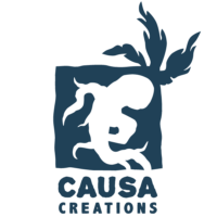 Logo von Causa Creations. Dunkelblau auf weißem Hintergrund
